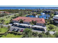 Aerial view of condo community near the waterfront at 23465 Harborview Rd # 1028, Punta Gorda, FL 33980