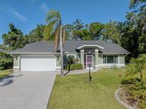 Charming single-story home featuring a well-manicured lawn and attached two-car garage at 3341 Briant St, North Port, FL 34287