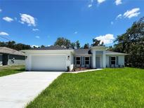 Charming single-story home with a well-maintained lawn and a two-car garage at 4754 Caputo Ave, North Port, FL 34288
