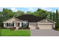 Charming single-story home featuring a manicured lawn, a two-car garage, and inviting curb appeal at 14277 Sanilac Ave, Port Charlotte, FL 33981