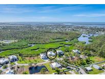 Beautiful aerial view of the home, community, and waterways at 8025 Weyers Ct, Englewood, FL 34224