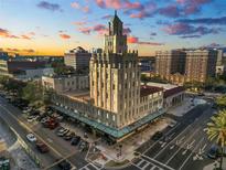 Aerial view of a historic building in the city, surrounded by other buildings and streets at 405 Central Ave # 210, St Petersburg, FL 33701