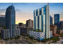 Stunning full exterior shot of a high rise condo building in downtown at 777 N Ashley Dr # 2313, Tampa, FL 33602