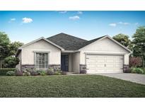 Charming single-story home featuring a neutral color palette, stone accents and well-maintained landscaping at 7076 162Nd E Pl, Parrish, FL 34219