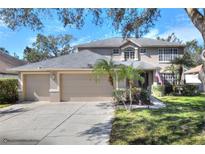 Charming two-story home featuring a three-car garage, well-manicured lawn, and mature landscaping at 3507 Autumn Glen Dr, Valrico, FL 33596
