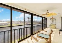 Relaxing screened balcony overlooking the canal at 1743 Lake Pl # 1743C, Venice, FL 34293
