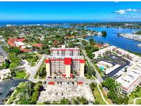 Stunning aerial view of Venice Costa Brava condos with beautiful water views and lush surroundings at 232 Saint Augustine Ave # 505, Venice, FL 34285