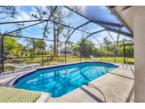 Enjoy a refreshing dip in this screened-in pool with beautiful outdoor views from the comfort of your own home at 1214 Rumson Ct, North Port, FL 34288