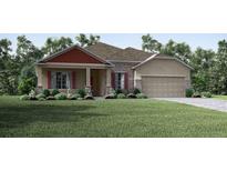 Charming one-story house with a red roof and stone accents at 16323 Navarro Ct, Punta Gorda, FL 33955