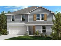 Two-story home with gray siding and shutters at 9231 Sandy Bluffs Cir, Parrish, FL 34219