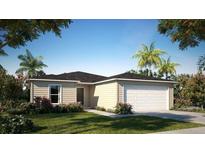 Charming single-story home with a two-car garage and landscaped front yard at 2184 Hyatt Dr, Port Charlotte, FL 33948