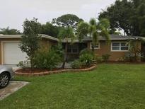 Single-story home with a well-manicured lawn and mature landscaping at 3937 Overlook Ne Dr, St Petersburg, FL 33703