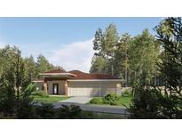 Charming one-story home with a three-car garage surrounded by mature trees and lush landscaping at 8259 Tracy Cir, Port Charlotte, FL 33981