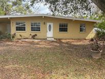 Charming one-story home with front lawn and lots of shade trees at 411 Shore E Dr, Oldsmar, FL 34677