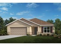 Charming single-story home featuring a two-car garage, neutral colors, and well-maintained landscaping at 6605 Tortoise Trl, Parrish, FL 34219
