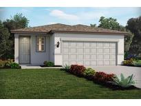Charming single-story home featuring an attached two-car garage and well-maintained landscaping at 14106 Crutchfield Ct, Parrish, FL 34219