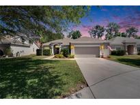 Charming single-story home featuring a well-maintained lawn and neutral exterior paint at 12802 Cattail Shore Ln, Riverview, FL 33579