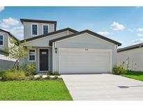 Charming single-Gathering home featuring a two-car garage, manicured lawn, and a welcoming entrance at 14076 Crutchfield Ct, Parrish, FL 34219