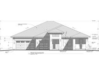 Sand finish stucco exterior home elevation with shingle roof and garage at 2116 Rio De Janeiro Ave, Punta Gorda, FL 33983