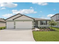 Charming single-Gathering home features a spacious three-car garage and well-manicured lawn at 13828 Richland Gulf Cir, Parrish, FL 34219