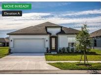 Charming single-story home with a well-maintained lawn and a two-car garage at 11126 Jenny Wren Rd, Weeki Wachee, FL 34614