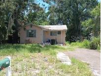 Modest single story home featuring an overgrown front yard and a mailbox at 665 36Th S Ave, St Petersburg, FL 33705