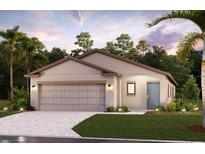 Charming single-Gathering home with a 2-car garage, manicured lawn, and a welcoming front entrance at 2046 Sunset Preserve Way, Port Charlotte, FL 33953