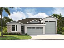 Charming single-Gathering home with a two-car garage, manicured lawn, and stone accents at 9120 Players Dr, Weeki Wachee, FL 34613