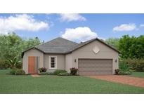 One-story home with a terracotta roof and landscaped yard at 12724 Tahitian Pearl Cir, Parrish, FL 34219