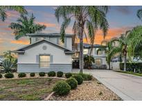 Two-story home with landscaping and driveway at 11116 Hoffner Edge Dr, Riverview, FL 33579