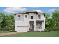 Two-story house with modern design and landscaped yard at 1113 Seagrape Dr, Ruskin, FL 33570