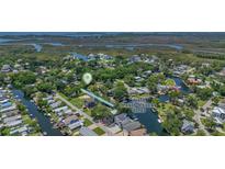 Aerial view of home near Weeki Wachee River at 5369 Tuscawilla Dr, Weeki Wachee, FL 34607