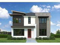 Modern two-story home with gray and white exterior at 2402 N Boulevard, Tampa, FL 33602