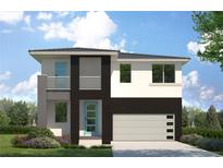 Modern two-story home with attached garage and landscaping at 210 E Janette Ave, Tampa, FL 33603