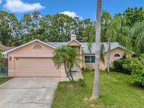 One-story house with a two-car garage and lush landscaping at 7127 Otter Creek Dr, New Port Richey, FL 34655