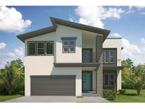 Modern two-story home with attached garage and attractive curb appeal at 2206 N Boulevard, Tampa, FL 33602