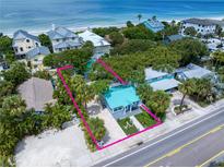 Aerial view of beach house and its surroundings at 724 Gulf Blvd # A & B, Indian Rocks Beach, FL 33785