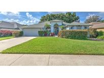Charming one-story house with a gray roof, well-maintained lawn, and a driveway at 4923 Willow Ridge Ter, Valrico, FL 33596