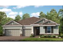 Two-story home with three-car garage and landscaping at 16224 Alpha Grove Pl, Odessa, FL 33556