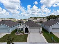 Charming single-story home with a well-manicured lawn and a two-car garage at 1523 Glen Grove Loop, Wesley Chapel, FL 33543