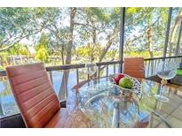 Bright dining area with water views and screened balcony at 9205 Tudor Dr # C209, Tampa, FL 33615