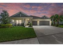 Attractive two-story house with landscaping at 34034 Castaway Loop, Wesley Chapel, FL 33543