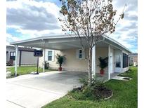 Single-story home with carport and landscaped yard at 3041 Short Leaf St, Wesley Chapel, FL 33543