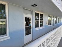 Condo building exterior showing entrance and hallway at 4895 Bay Ne St # 215, St Petersburg, FL 33703