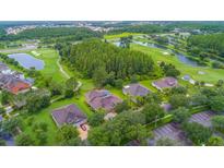 Aerial view of a house on a golf course community at 10645 Plantation Bay Dr, Tampa, FL 33647