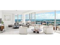 Spacious living room with stunning ocean views at 400 Central Ave # 1201, St Petersburg, FL 33701