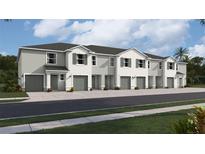 Three-unit townhome building with garages at 1590 Hammer Pl, Largo, FL 33774