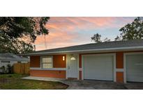 Orange house with attached two car garage at 3330 W Heiter St, Tampa, FL 33607