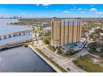 Aerial view of high rise building by the water at 345 Bayshore Blvd # 1104, Tampa, FL 33606