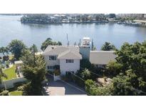 Aerial view of waterfront home at 5400 Aloha Dr, St Pete Beach, FL 33706